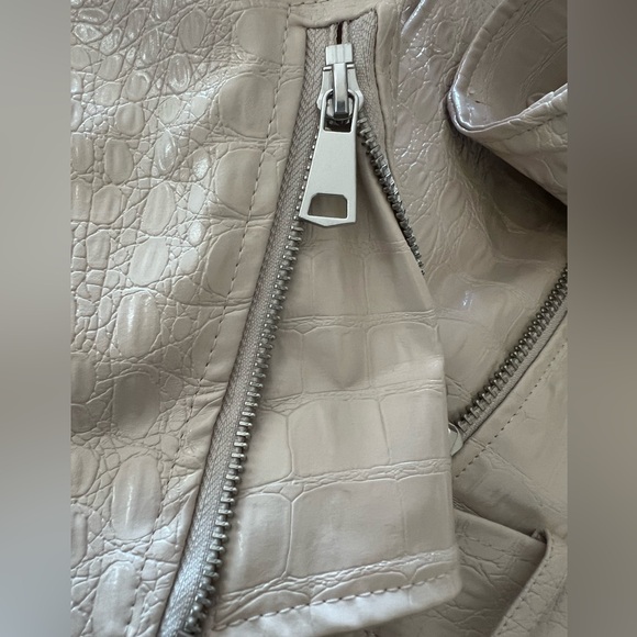 MISSGUIDED CROC BIKER JACKET - Picture 11 of 15